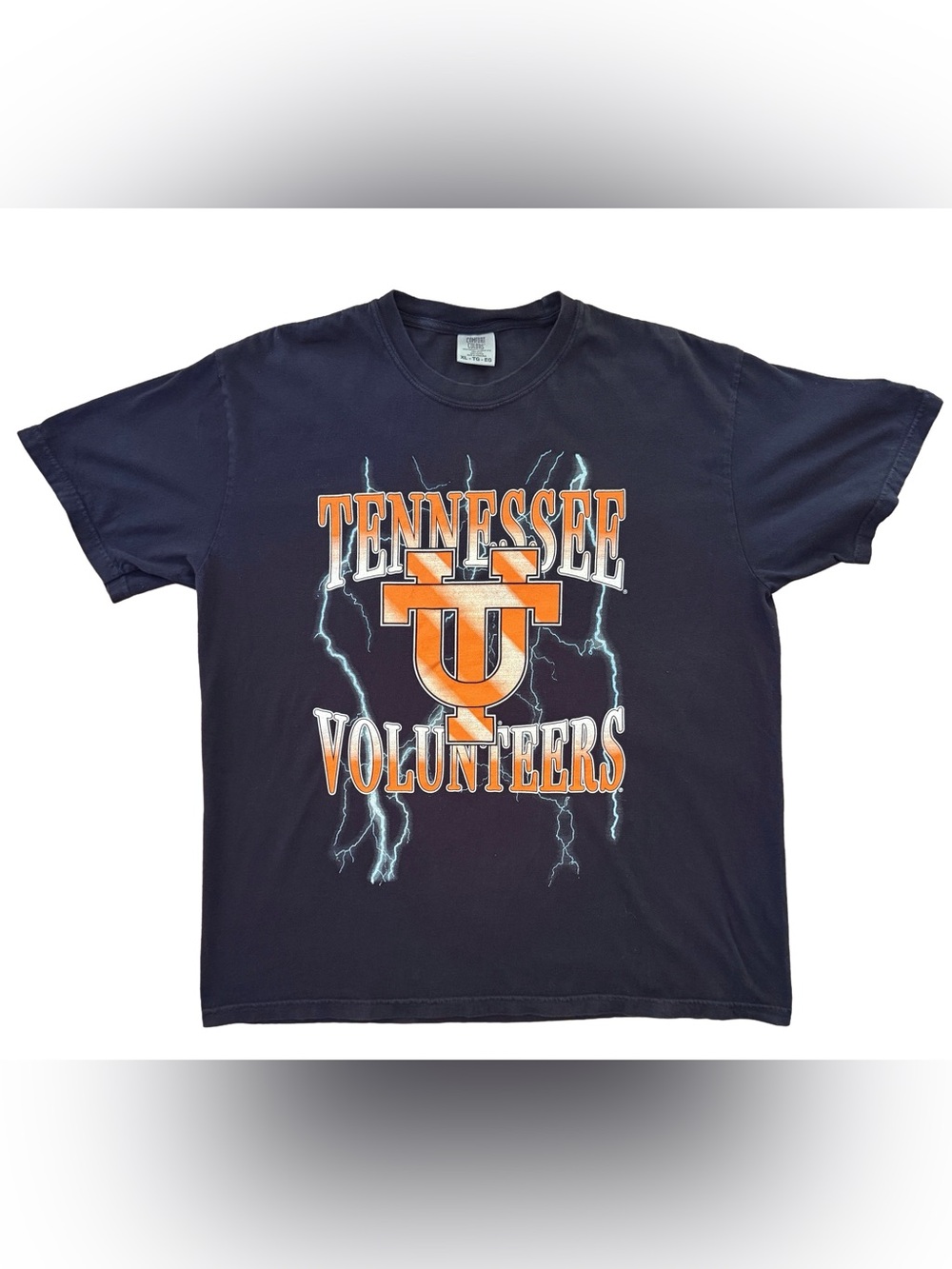 Tennessee Vols Retro Comfort Colors Lightning Tee XL Vintage Style Thunder Rolls